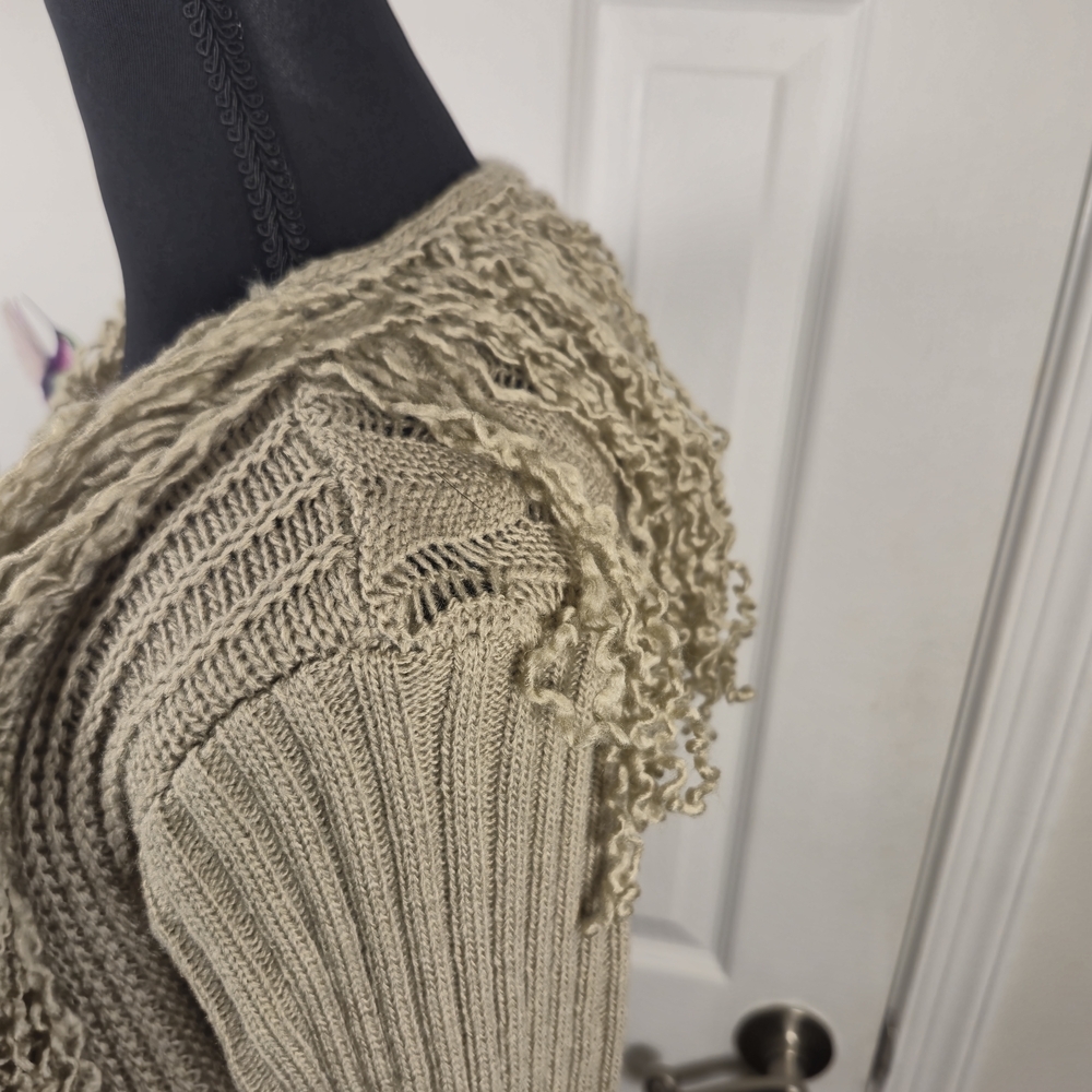 Wool Lace Trim Sweater – Cozy & Chic – John Fashion Size M - Picture 6 of 11